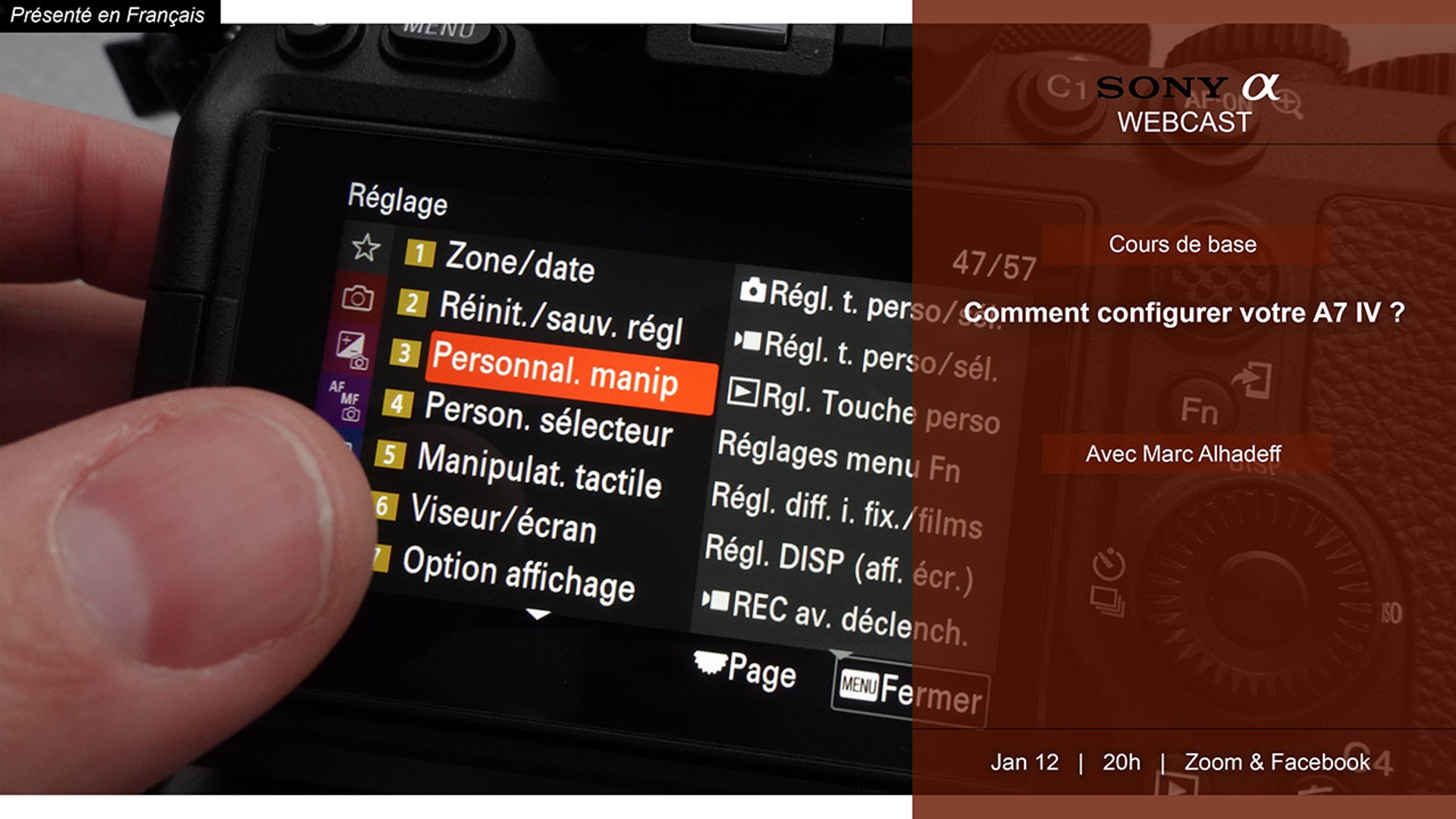 Webinar: Le menu vidéo sur A7IV & les accessoires vidéo